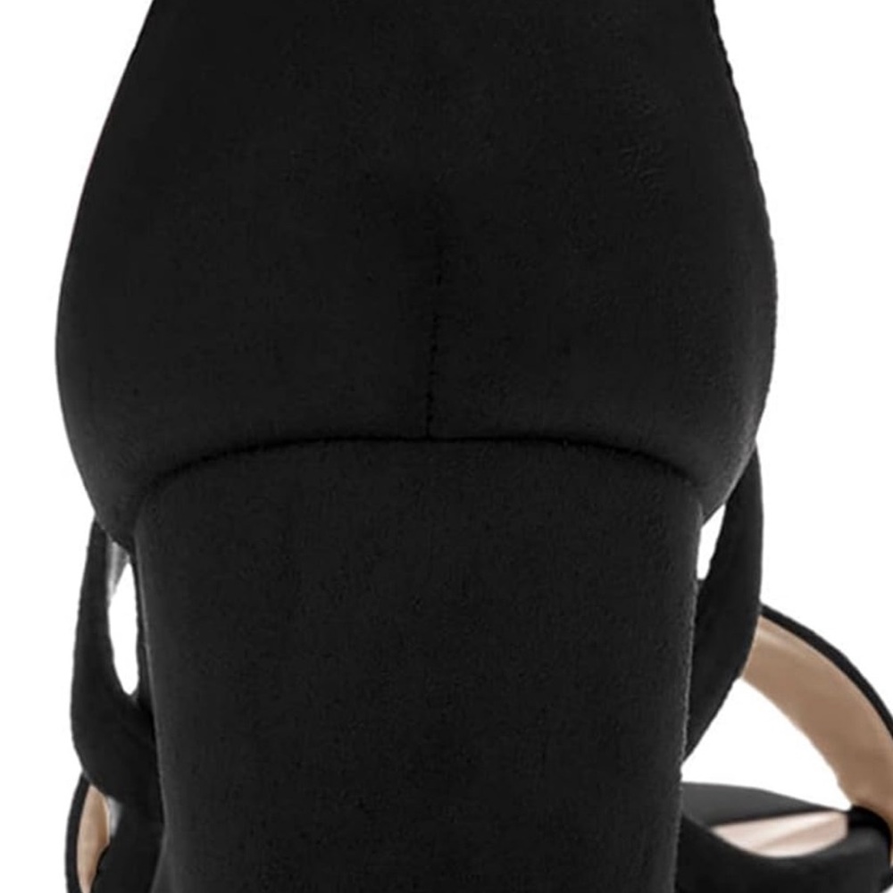 Allegra K Black Strappy Heels - Picture 16 of 16